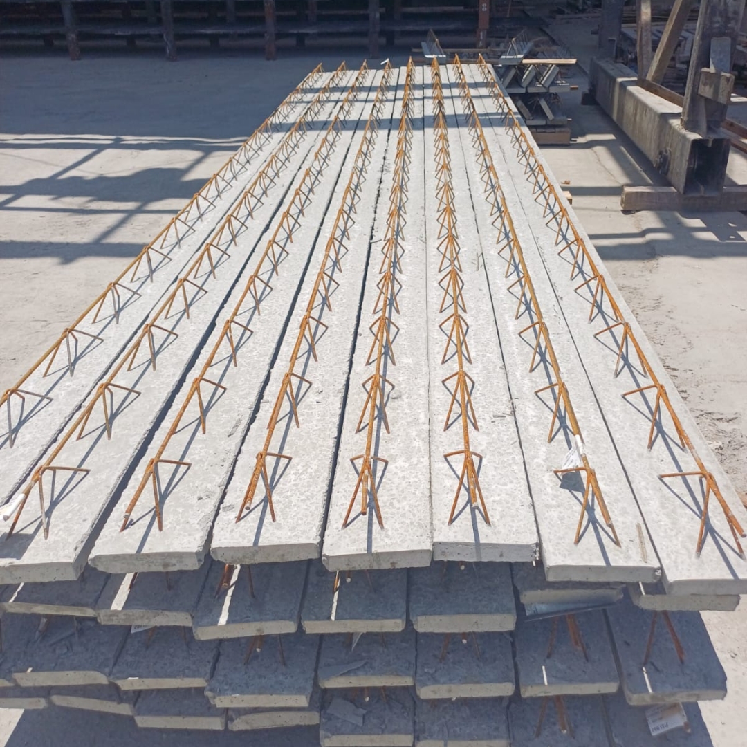 Painel treliçado pré-moldado da Vale Lajes aplicado em obra em Taubaté SP